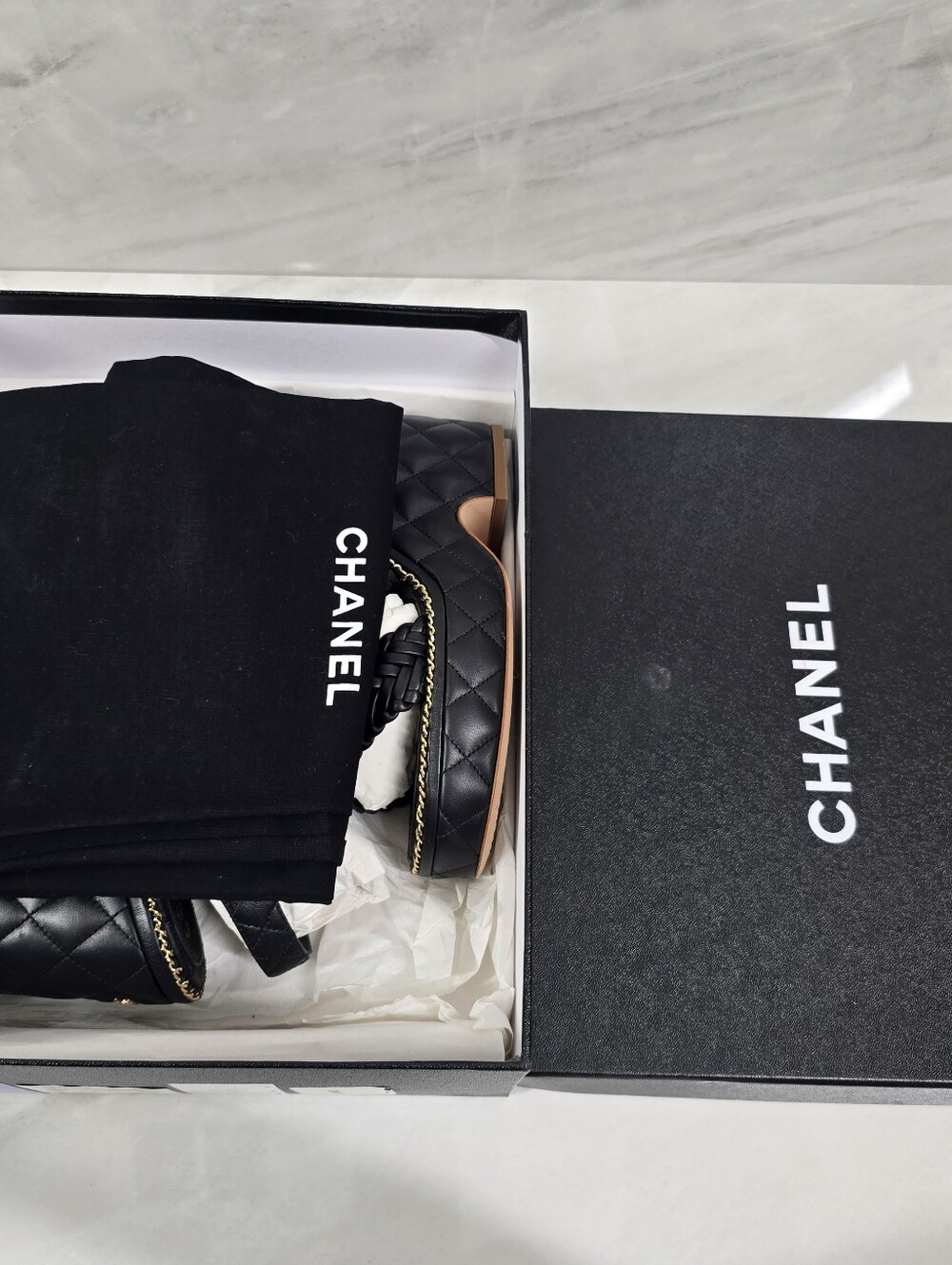 Chanel Black Quilted Braided Leather Platform Sandals - Picture 12 of 13